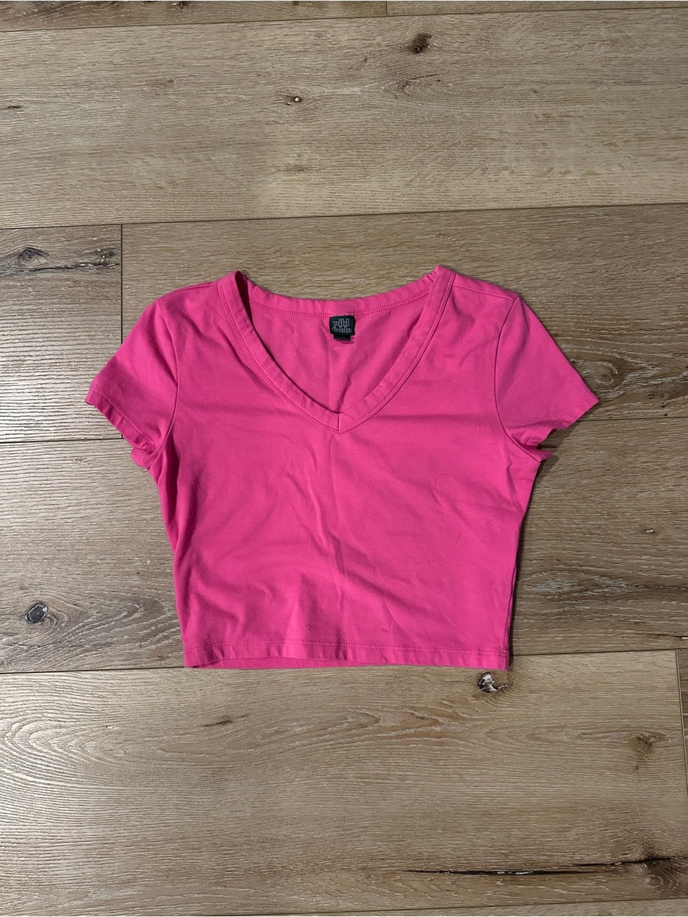 Hot Pink Cropped Baby Tee Y2K Barbiecore Tee